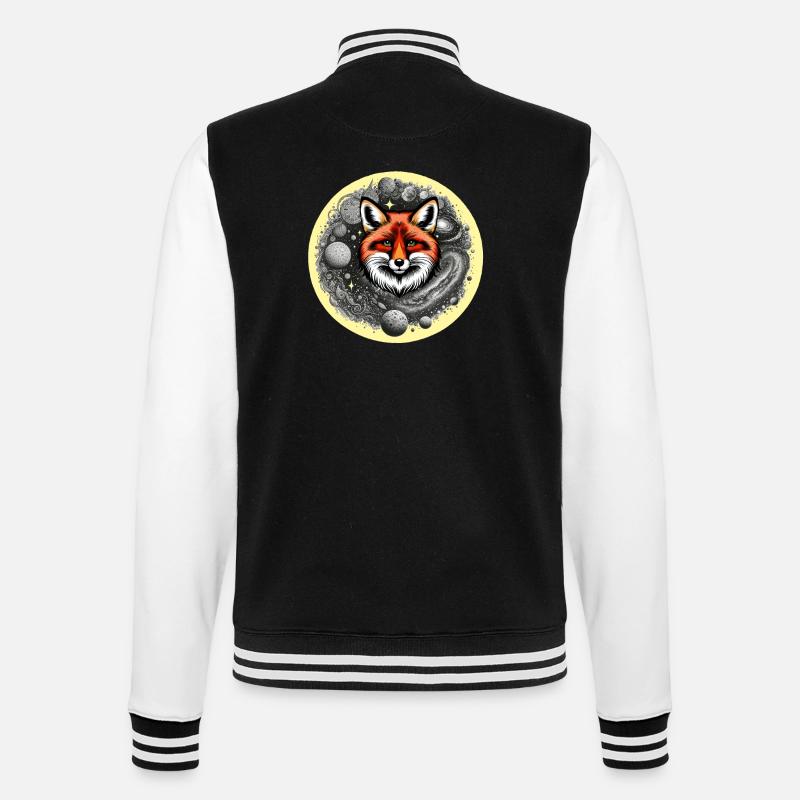 Fox Foxes Planet Planet - College Sweat Jacket - black/white
