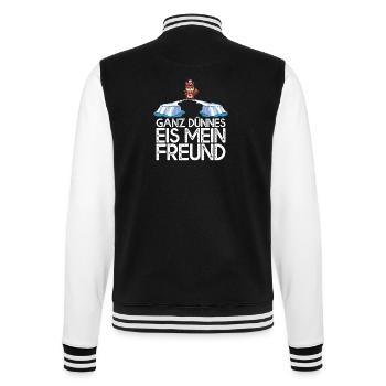 Ganz dünnes Eis mein Freund Eichkätzchen - College-Sweatjacke - Schwarz/Weiß - Hinten - Marisol (170cm)