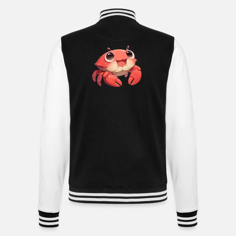 Crab Crab - College Sweat Jacket - black/white