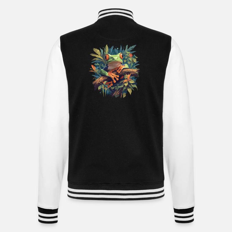 Frog Frogs - College Sweat Jacket - black/white