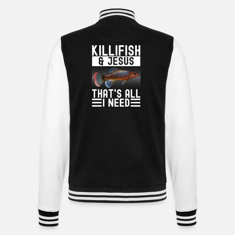 Killifisch Aquarium Fish Lovers - College Sweat Jacket - black/white