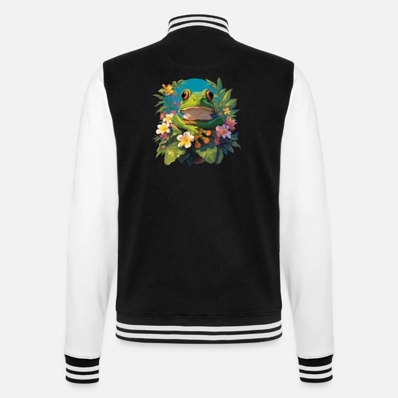 Frog Frogs - College Sweat Jacket - black/white