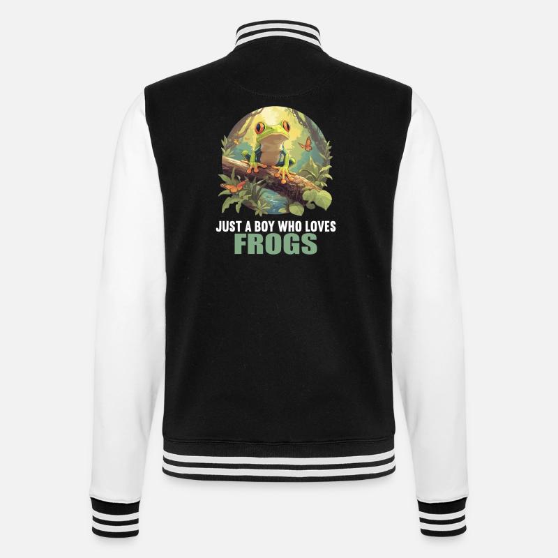 Frog Frogs - College Sweat Jacket - black/white