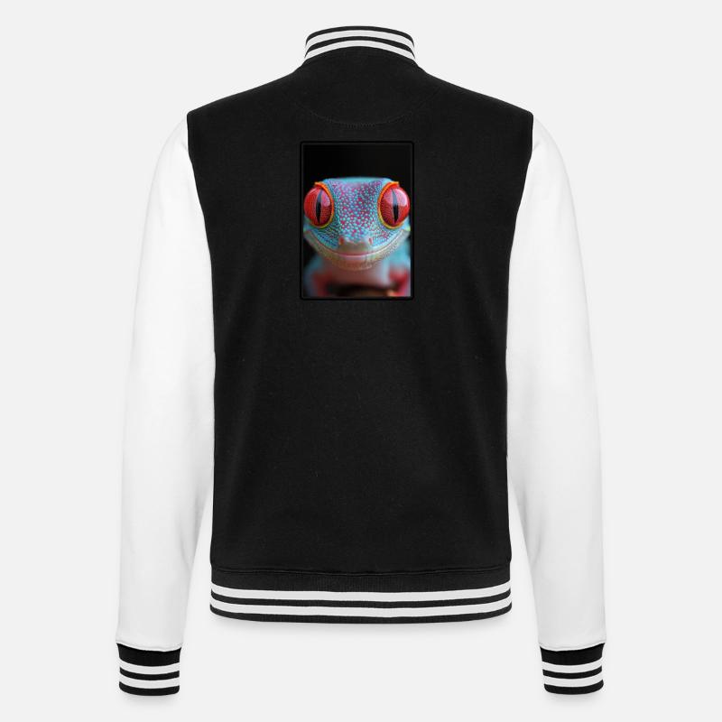 Geckos Gecko - College Sweat Jacket - black/white