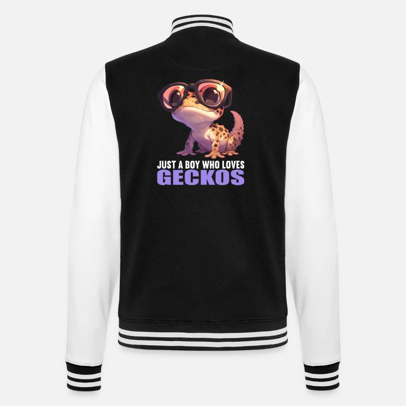 Geckos Gecko - College Sweat Jacket - black/white