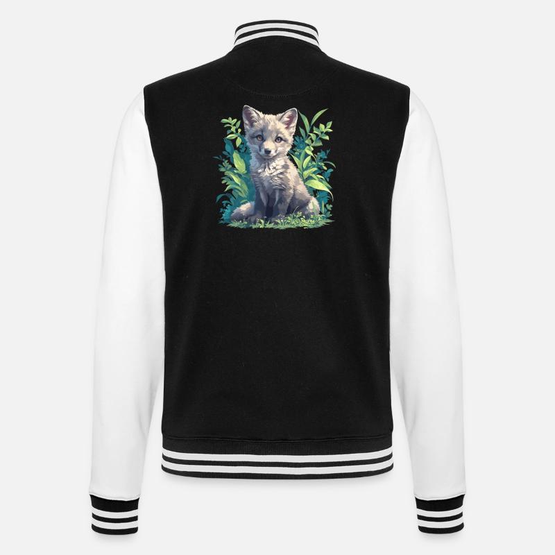 Graufüchse Graufuchs - College-Sweatjacke - Schwarz/Weiß