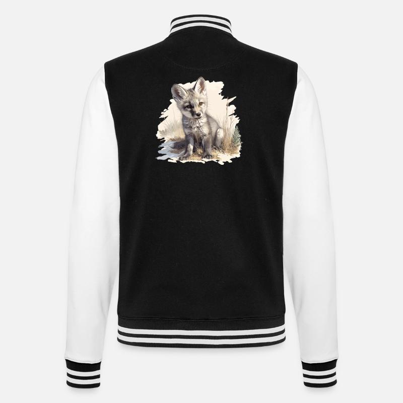Gray Foxes Gray Fox - College Sweat Jacket - black/white