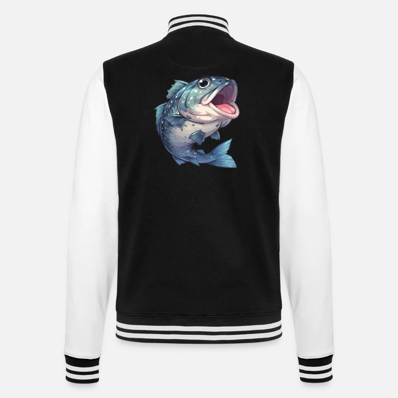 groupers grouper - College Sweat Jacket - black/white