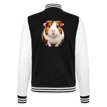 Meerschweinchen - College-Sweatjacke - Schwarz/Weiß - Hinten - Marisol (170cm)