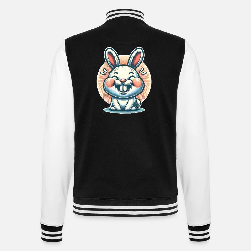 Rabbit Rabbit - College Sweat Jacket - black/white