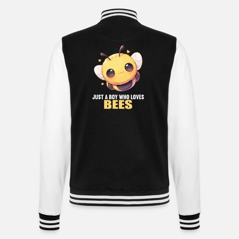 Bees Bee - College Sweat Jacket - black/white