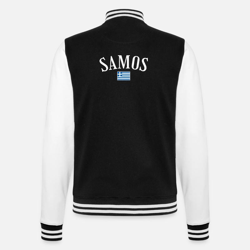 Samos Grèce Drapeau grec Grec - Veste Teddy - noir/blanc