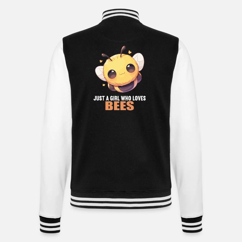 Bees Bee - College Sweat Jacket - black/white
