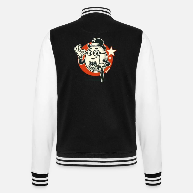 L’œuf du gentleman élégant - Veste Teddy - noir/blanc