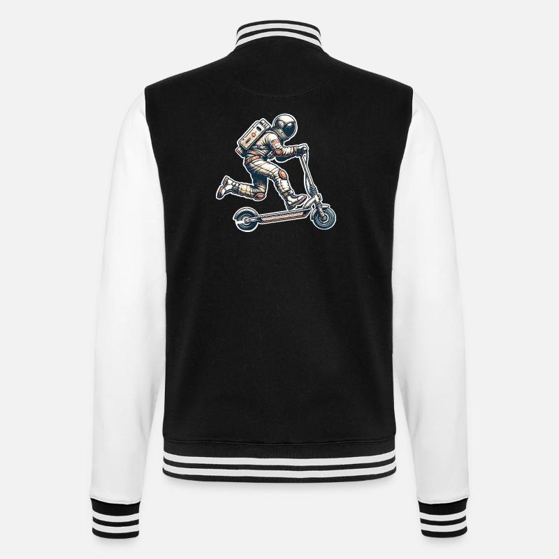 E-Scooter E-Roller Astronaut Scooter - Veste Teddy - noir/blanc