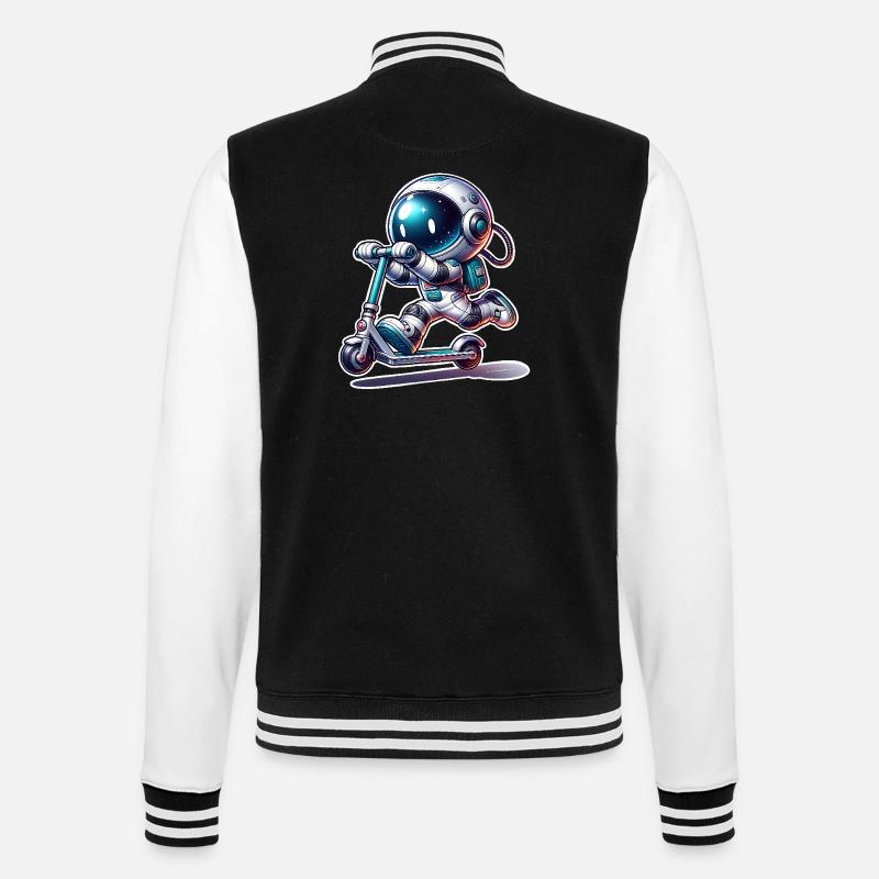 E-Scooter E-Roller Astronaut Scooter - Veste Teddy - noir/blanc