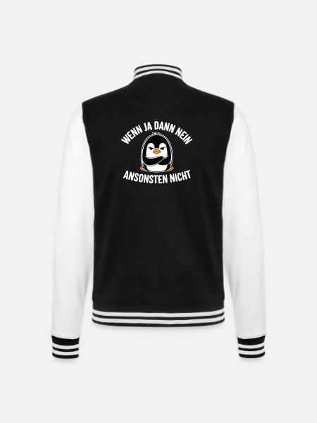 Wenn ja dann nein ansonsten nicht Pinguin Kein Boc - College-Sweatjacke - Schwarz/Weiß