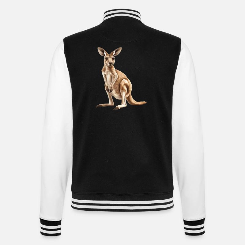 Kängurus Känguru - College-Sweatjacke - Schwarz/Weiß