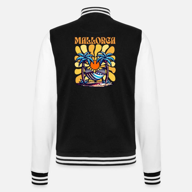 Mallorca - College-Sweatjacke - Schwarz/Weiß