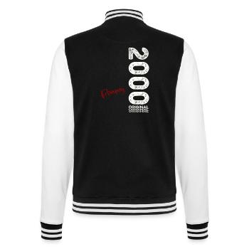 25ème anniversaire cadeau mari Original février 2000 - Veste Teddy - noir/blanc - Dos - Marisol (170cm)