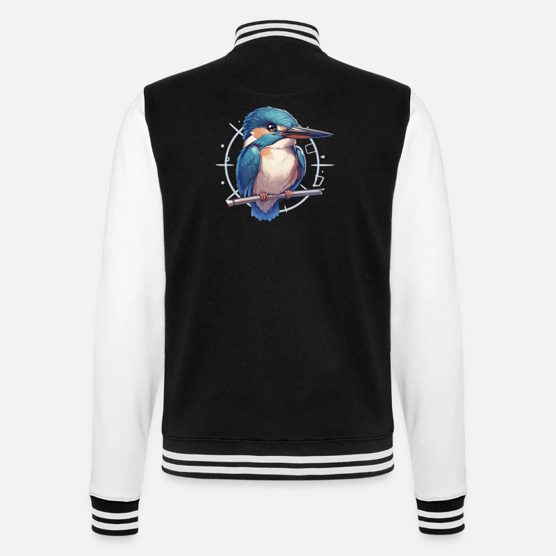 Eisvögel Eisvogel - College-Sweatjacke - Schwarz/Weiß