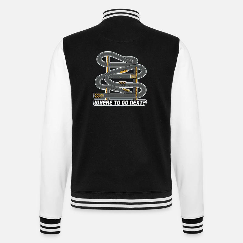 WHERE TO GO NEXT - College Sweat Jacket - black/white