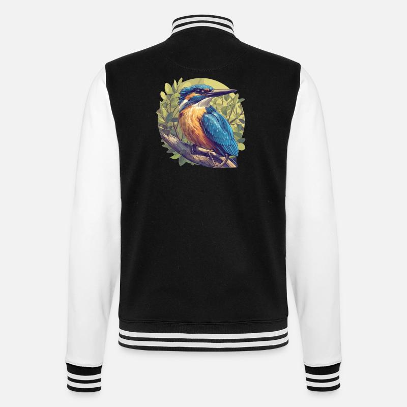 Eisvögel Eisvogel - College-Sweatjacke - Schwarz/Weiß