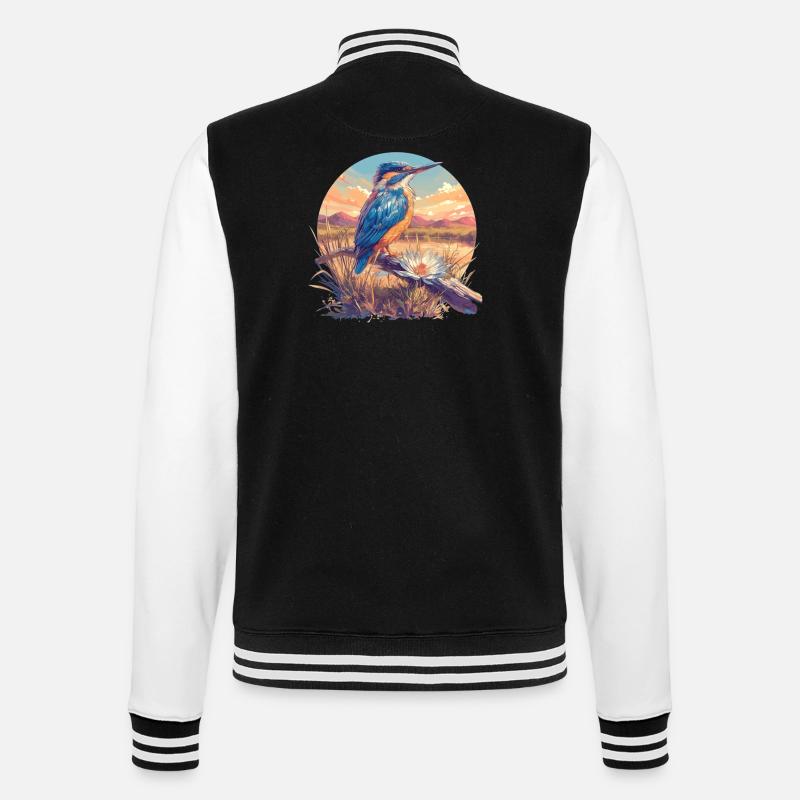 Eisvögel Eisvogel - College-Sweatjacke - Schwarz/Weiß