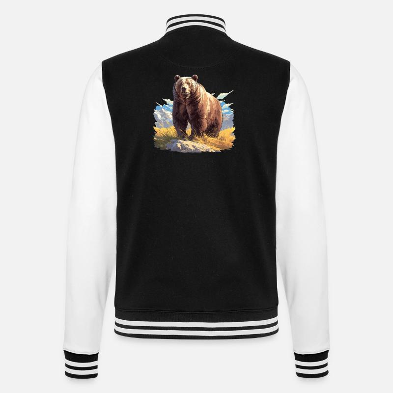 Kodiak Bear Kodiak Bear - College Sweat Jacket - black/white