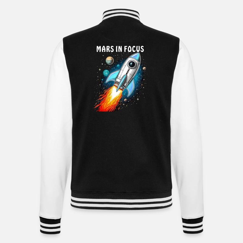 RAKETE MARS IN FOCUS - College-Sweatjacke - Schwarz/Weiß