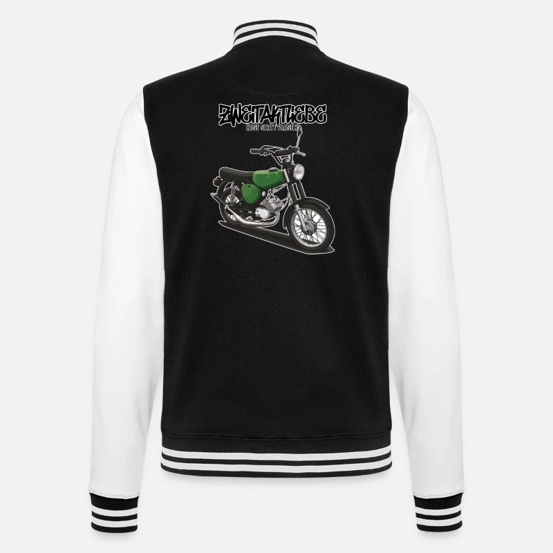 S51 (vert billard) // Illustration - Veste Teddy - noir/blanc