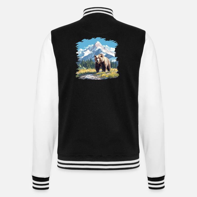 Kodiak Bear Kodiak Bear - College Sweat Jacket - black/white