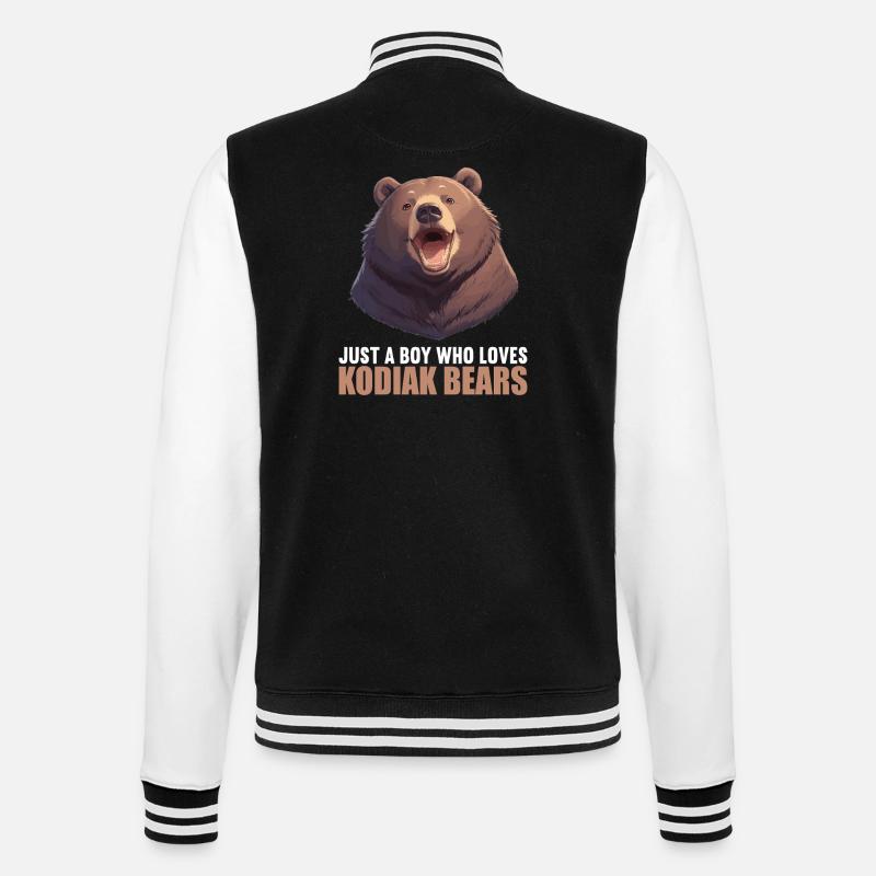 Kodiakbären Kodiakbär - College-Sweatjacke - Schwarz/Weiß