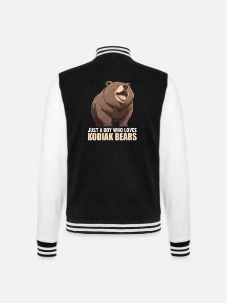 Kodiak Bear Kodiak Bear - College Sweat Jacket - black/white