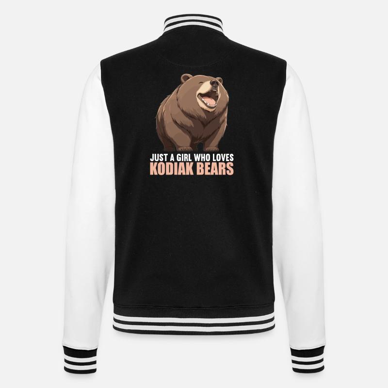 Kodiakbären Kodiakbär - College-Sweatjacke - Schwarz/Weiß