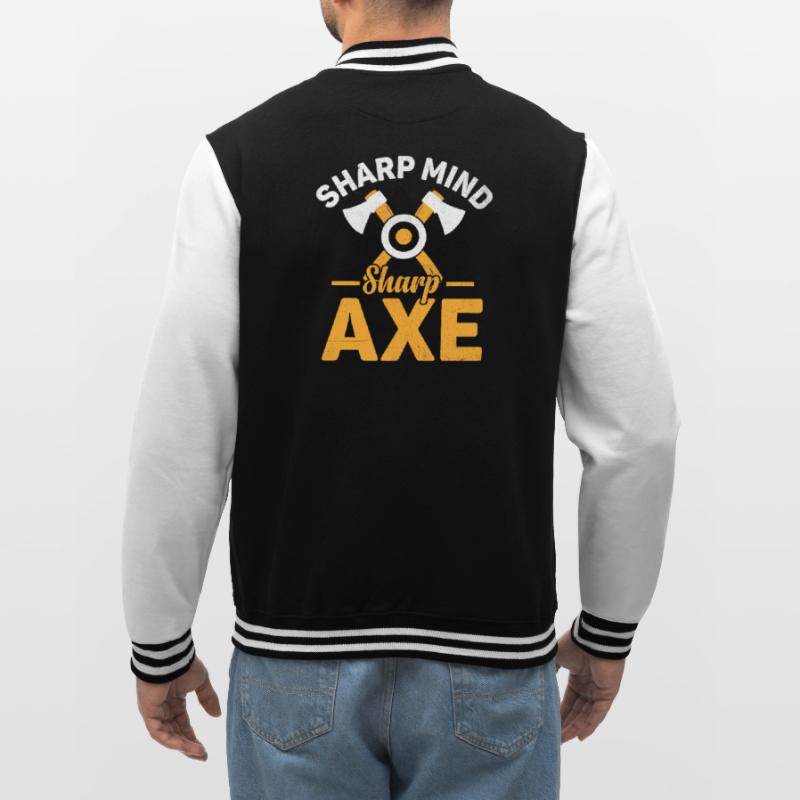 Sharp Mind Sharp Axe Throwing Hatchet Thrower College Sweat Jacket