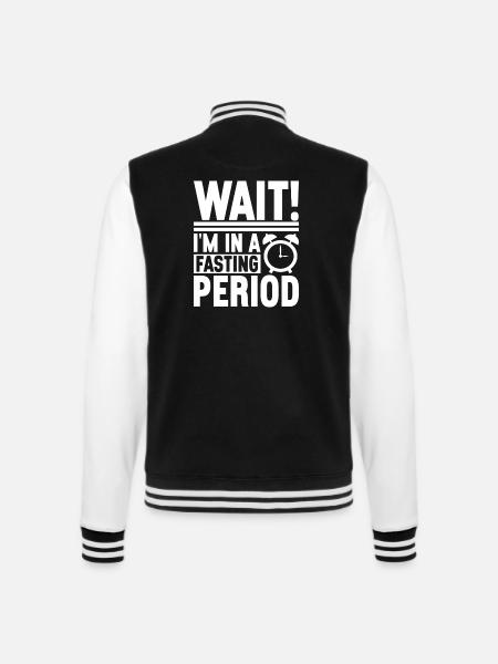 Intermittent fasting Intermittent fasting - College Sweat Jacket - black/white