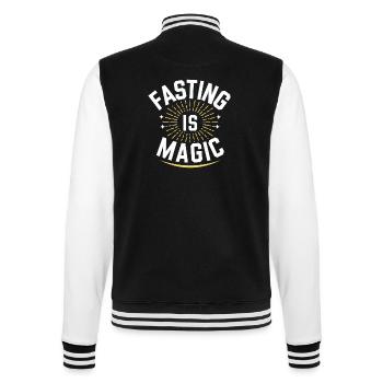 Intermittent fasting Intermittent fasting - College Sweat Jacket - black/white - Back - Marisol (170cm)