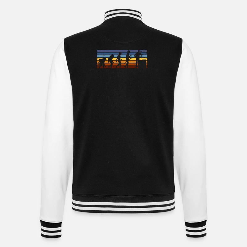 Maurer Evolution Retro style - College Sweat Jacket - black/white