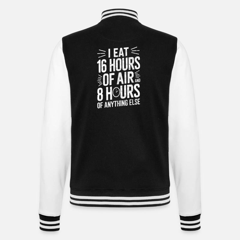 Intermittent fasting Intermittent fasting - College Sweat Jacket - black/white