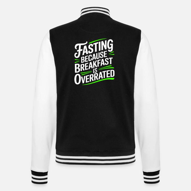 Intermittent fasting Intermittent fasting - College Sweat Jacket - black/white