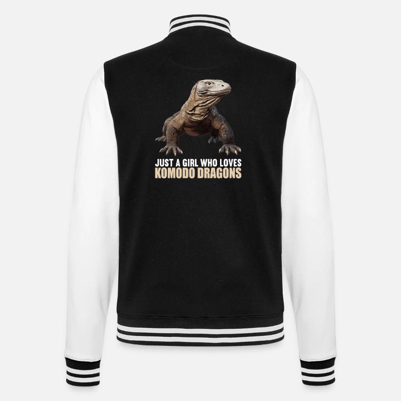 Komodo dragons Komodo dragon - College Sweat Jacket - black/white