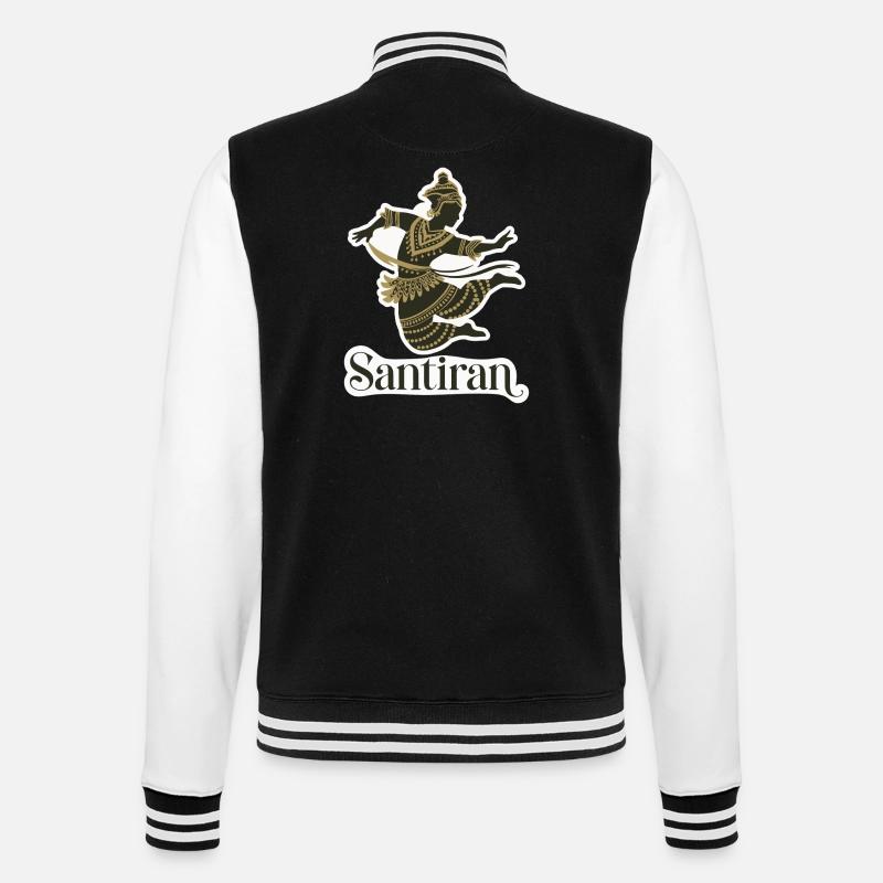 SANTIRAN - Veste Teddy - noir/blanc
