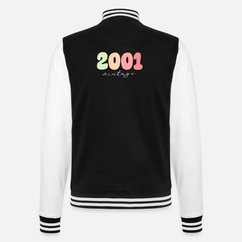 Année de naissance 2001 - Veste Teddy - noir/blanc