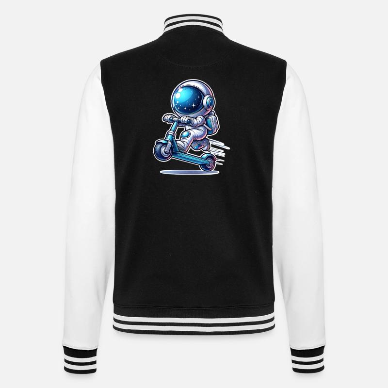 E-Scooter E-Roller Astronaut Scooter - Veste Teddy - noir/blanc