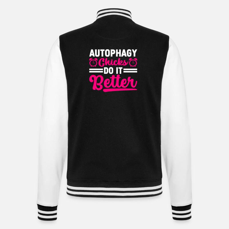 Intermittent fasting Intermittent fasting - College Sweat Jacket - black/white