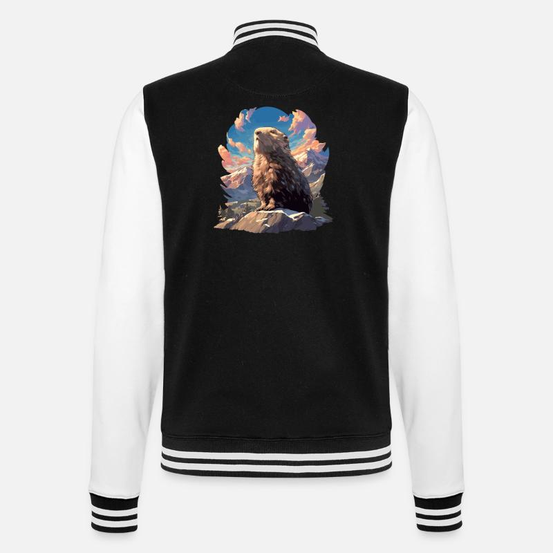Lemminge Lemming - College-Sweatjacke - Schwarz/Weiß