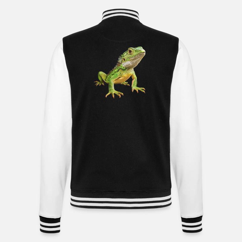 Eidechsen Eidechse - College-Sweatjacke - Schwarz/Weiß