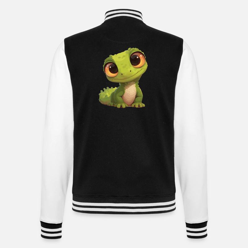 Eidechsen Eidechse - College-Sweatjacke - Schwarz/Weiß