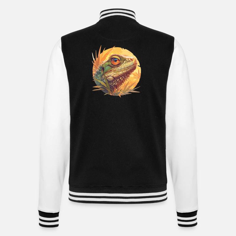 Eidechsen Eidechse - College-Sweatjacke - Schwarz/Weiß